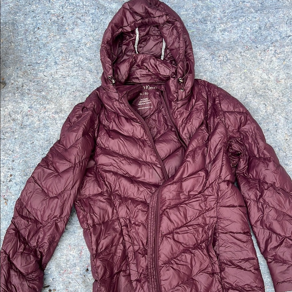 Women's Calvin Klein Plum Puffer Jacket
